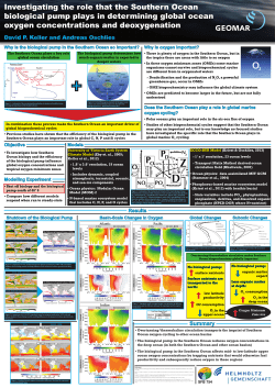 Investigating the role that the Southern Ocean