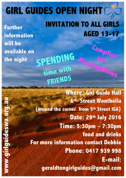 GIRL GUIDES OPEN NIGHT