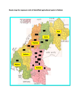 Route map for exposure visit of identified agricultural spots in Ratlam