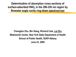 Determination of absorption cross sections of surface
