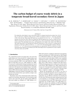 The carbon budget of coarse woody debris in a temperate broad