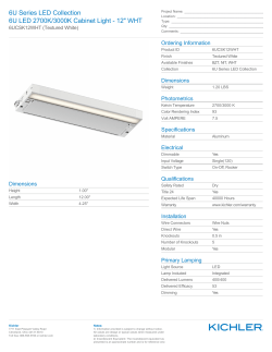 6U Series LED Collection 6U LED 2700K/3000K Cabinet Light