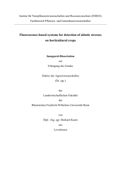Fluorescence-based systems for detection of abiotic stresses on