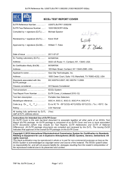 ExTR Reference No. US/ETL/ExTR11.0002/00 (100319523CRT