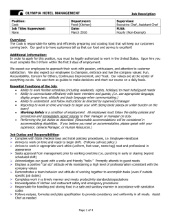 Job Description - The Alfond Inn