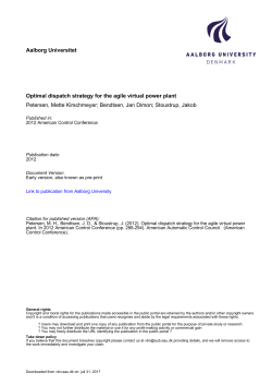 Aalborg Universitet Optimal dispatch strategy for the agile virtual