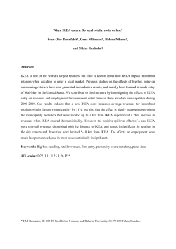 When IKEA enters: Do local retailers win or lose? Sven