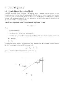 1 Linear Regression