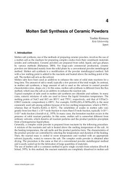 Molten Salt Synthesis of Ceramic Powders