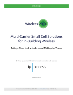 Multi-Carrier Small Cell Solutions for In-Building Wireless