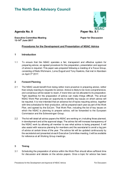 Paper 8.1 Preparing and Presenting NSAC Advice