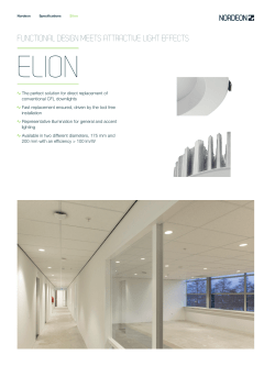 FUNCTIONAL DESIGN MEETS ATTRACTIVE LIGHT EFFECTS