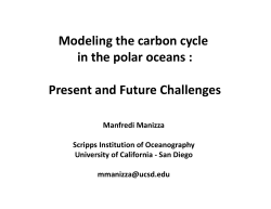Modeling the carbon cycle in the polar oceans