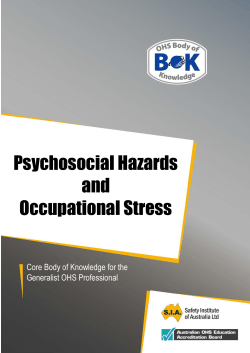 Psychosocial Hazards and Occupational Stress