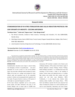 standardization of in vitro sterilization and callus induction protocol