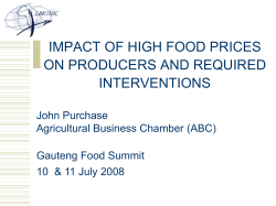 mpact of high food prices on producers