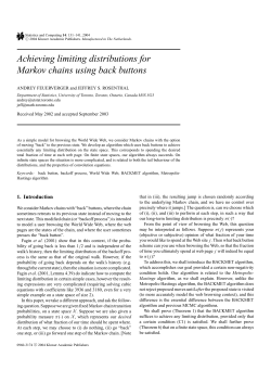 Achieving limiting distributions for Markov chains using back buttons