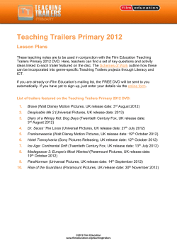 Teaching Trailers Primary 2012