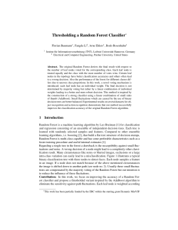 Thresholding a Random Forest Classifier