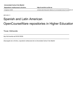 Spanish and Latin American OpenCourseWare repositories in