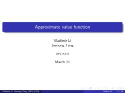 Approximate value function