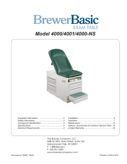 Basic Model 4000/4001 Operator`s Manual