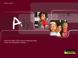 Power Point - School Readiness - Maryland State Department of