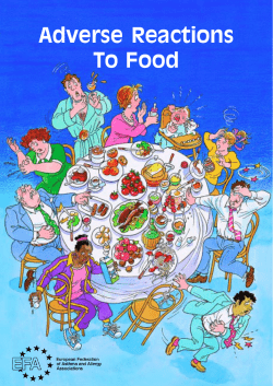 Adverse Reactions To Food - EFA - European Federation of Allergy