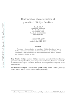 Real-variables characterization of generalized Stieltjes functions
