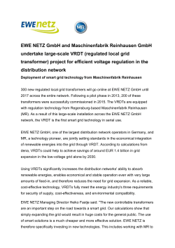 EWE NETZ GmbH and Maschinenfabrik Reinhausen GmbH