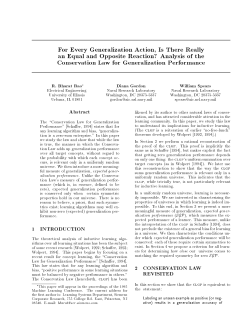 For Every Generalization Action, Is There Really