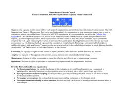 MCC Organizational Capacity Measurement Tool