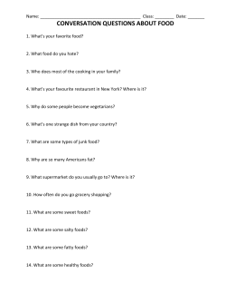 conversation questions about food
