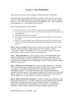 Exercise 1: Basic ModelBuilder - Rowan University