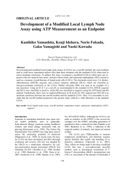 Development of a Modified Local Lymph Node Assay using ATP