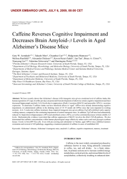 Caffeine Reverses Cognitive Impairment and