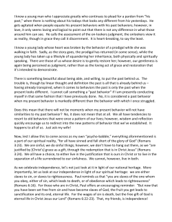 I know a young man who I appreciate greatly who continues to plead