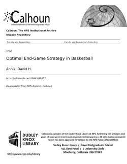 Optimal End-Game Strategy in Basketball