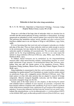 Molecules in food that alter drug metabolism