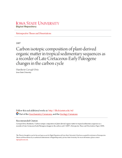 Carbon isotopic composition of plant