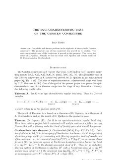 THE EQUI-CHARACTERISTIC CASE OF THE