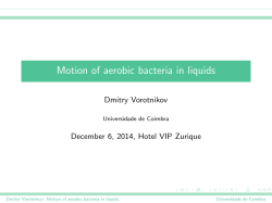 Motion of aerobic bacteria in liquids