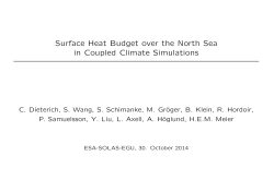 Surface Heat Budget over the North Sea in Coupled Climate