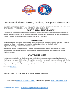 Dear Baseball Players, Parents, Teachers, Therapists and Guardians: