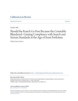 Should the Ranch Go Free Because the Constable Blundered