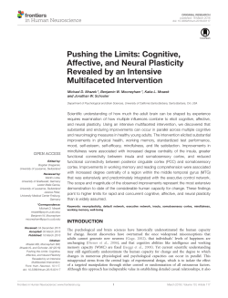 Pushing the Limits: Cognitive, Affective, and Neural