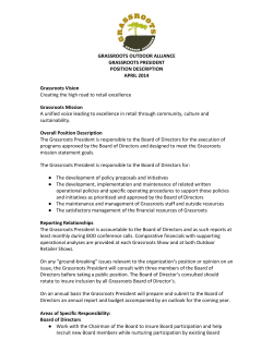 GRASSROOTS OUTDOOR ALLIANCE