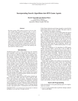 Incorporating Search Algorithms into RTS Game Agents