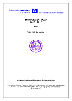 Improvement plan Crudie 2016 17