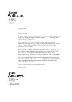 cover letter template